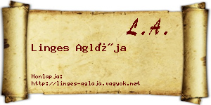 Linges Aglája névjegykártya